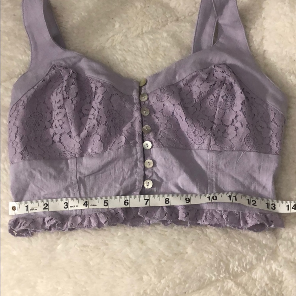 NWOT Free People Lavender Bralette/Crop Top Sz S - Picture 8 of 8